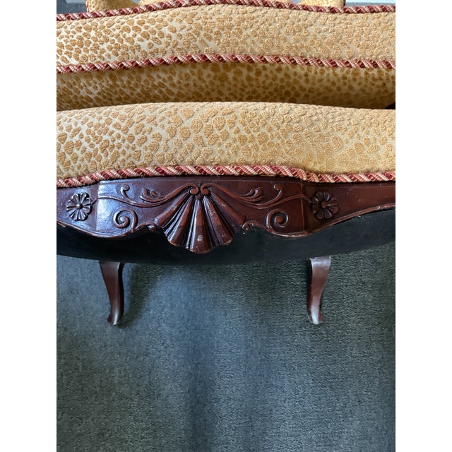 Wing Chair With Ottoman and 2 Pillows Included For Sale - Image 4 of 13