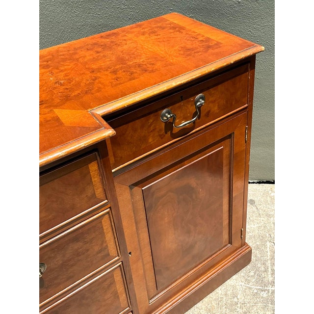 Vintage Flame Mahogany Sideboard Cabinet For Sale - Image 9 of 14