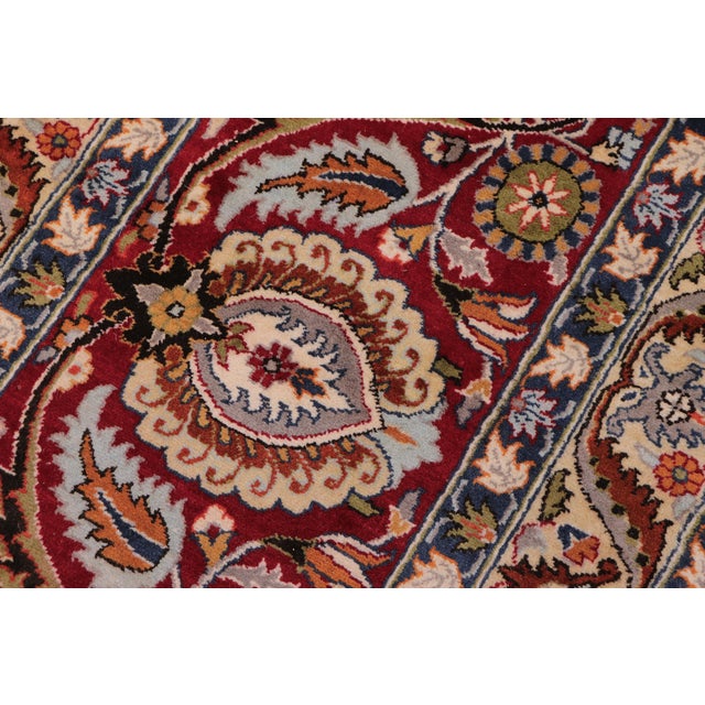 1990s Intricate Elegant 1990's Pak-Persian Red/Blue Wool Rug - 12'0'' X 14'11'' For Sale - Image 5 of 9