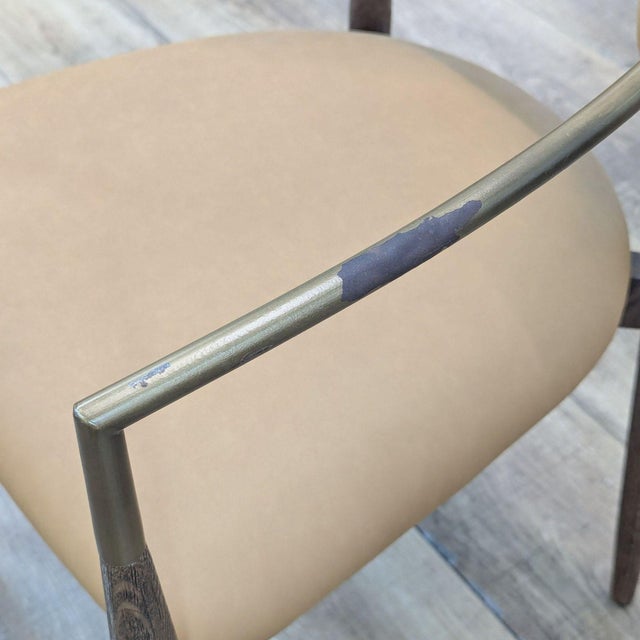 Wood Restoration Hardware Mid-Century Sculptural Dining Armchair For Sale - Image 7 of 7