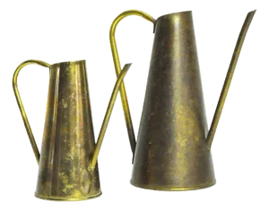 Watering Cans in Brass, Denmark,1960s, Set of 2