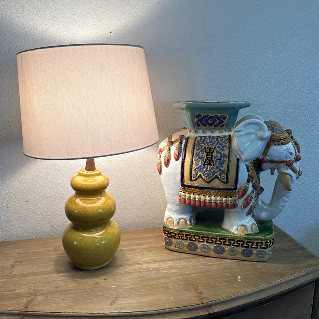 1970s Holly Wood Regency Style Ceramic Elephant Garden Stool For Sale - Image 11 of 12