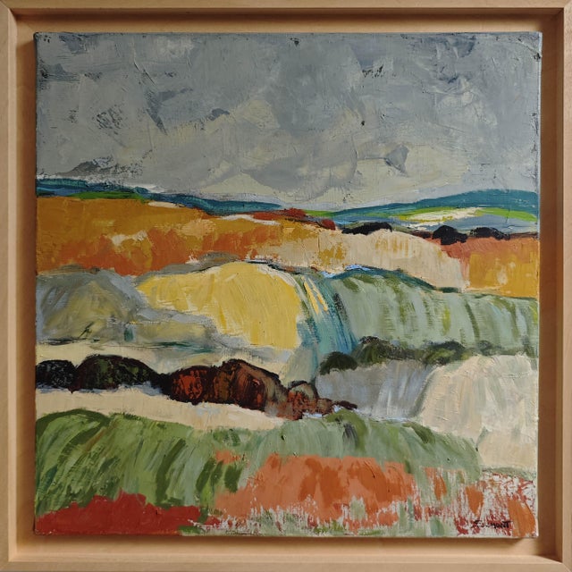 Contemporary Champs en Lumiere, Abstract Landscape, Contemporary, Framed by Sophie Dumont For Sale - Image 3 of 8