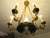 Metal French Napoleon Empire Style Brass Chandelier with Swans and Green Glass Lampshades, 1970s For Sale - Image 7 of 18