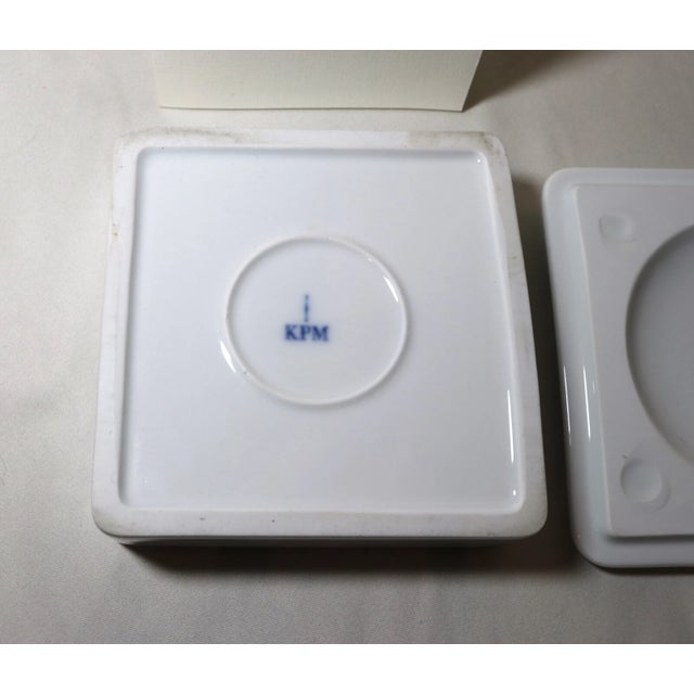 White Vintage KPM German Porcelain Jewelry Cameo Dresser Box Johann Sebastian Müller For Sale - Image 8 of 8