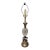 Vintage Pressed Glass Diamond-Point Brass Table Lamp, Leviton Socket For Sale
