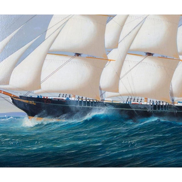 2000 - 2009 Anthony Skuse, Marine Seascape of The Ellen Stuart Ship, Oil Painting For Sale - Image 5 of 9
