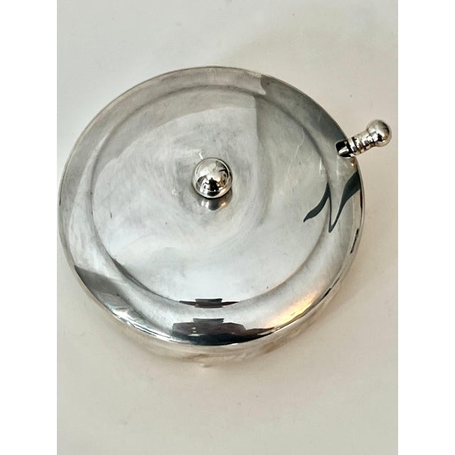 Silver Silverplate Sugar or Condiment Bowl with Spoon For Sale - Image 8 of 8