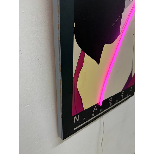 1980s Patrick Nagel Pop Art Print With Pink Neon Accent for Mirage Editions, 1981 For Sale - Image 5 of 17