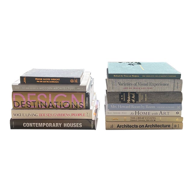 12-Piece Designer Coffee Table Book Collection — Interior Design, Architecture, Vogue Living & Gardens For Sale