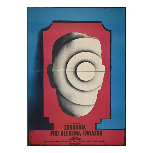 Vintage Zbrodnia Pod Blekitna Gwiazda Poster, 1975 For Sale