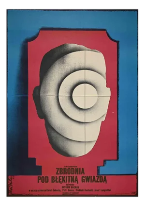 Vintage Zbrodnia Pod Blekitna Gwiazda Poster, 1975
