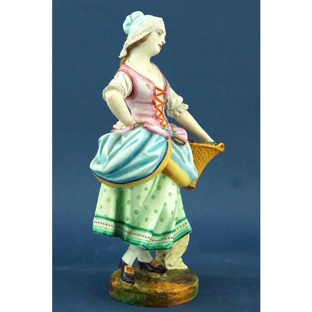 19th Century Biscuit Porcelain Lady by Jean Gille, Paris, France For Sale - Image 8 of 18