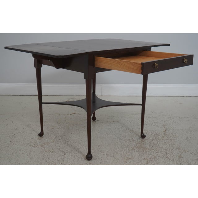 Madison Square Mahogany Drop Leaf Occasional Table For Sale - Image 4 of 18