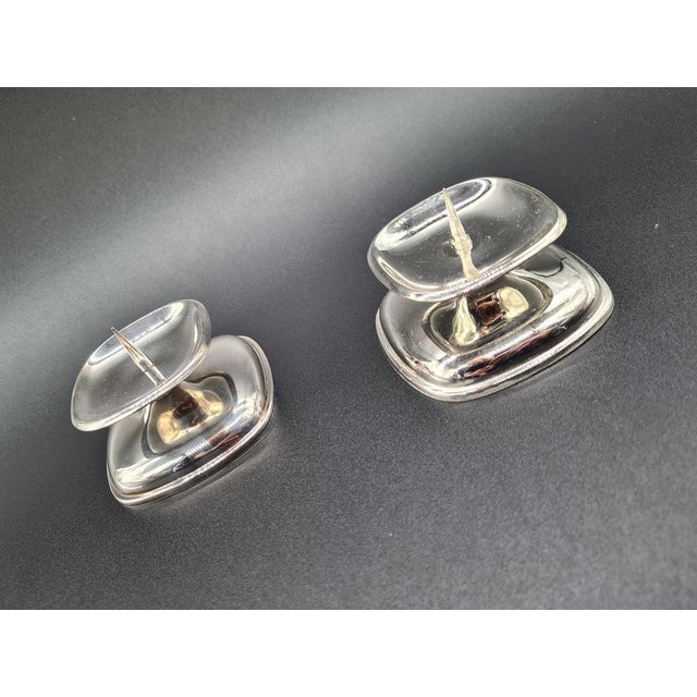 Mid-Century Modern Candlesticks in Chrome-Plated Metal from WMF, 1960s, Set of 2 For Sale - Image 4 of 12