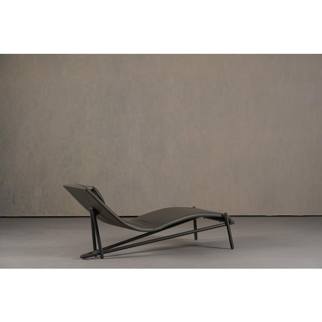 Grey Leather Donovan Chaise Longue by Giuseppe Vigano for Cattelan, Italy, 2000s For Sale - Image 3 of 10