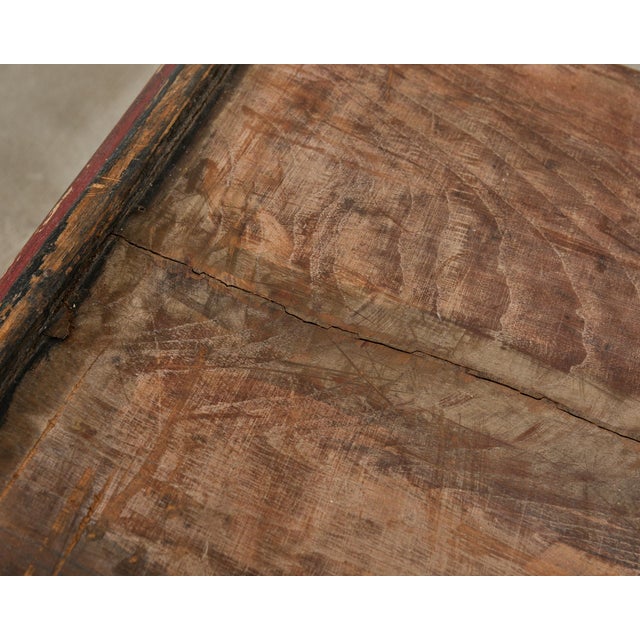 19th Century Burmese Lacquered Wooden Buddhist Trunk or Chest For Sale - Image 14 of 18