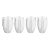 Pesaro Stripe Glasses - Clear, Set of 4 For Sale