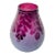 1980s Ken Benson Ls Signed Purple Amethyst Cameo Carved Leaves Frosted Art Glass Vase For Sale