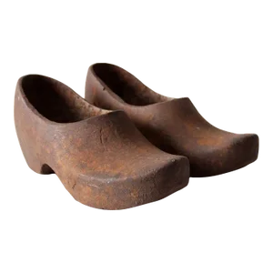 Vintage Cast Iron Decorative Clogs Pair