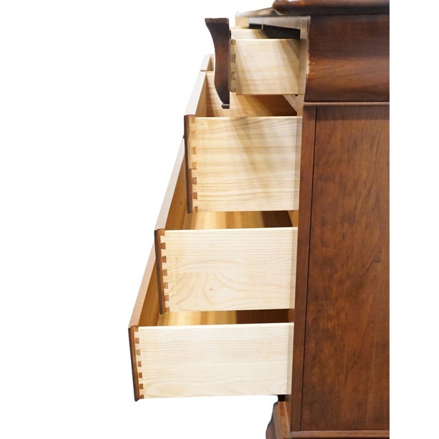 Wood Durham Furniture Chambord Collection Solid Cherry Contemporary Traditional Style 69" Double Dresser For Sale - Image 7 of 13