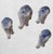 1970s Vintage Blue White Chinoiserie Miniature Delft Style Elephant Room Decor Statues- Set 4 For Sale - Image 5 of 7