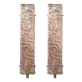 High-End Gold Wall Sconces with Ametista Graniglia Murano Glass by Simoeng for Simoeng, Set of 2 For Sale