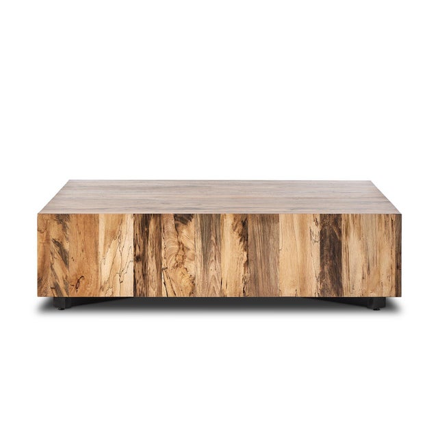 Four Hands Hudson Large Square Coffee Table - Spalted Primavera For Sale In Austin - Image 6 of 12