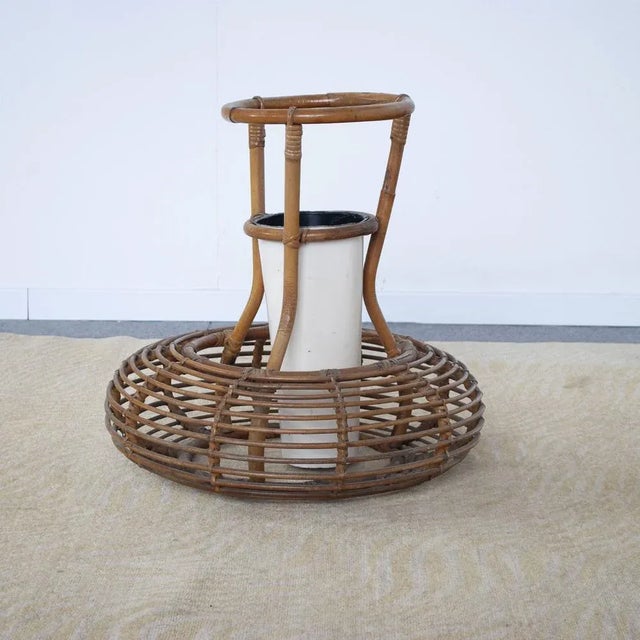 Mid-Century Modern Bamboo Vases Holder For Sale - Image 3 of 8