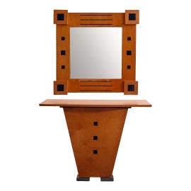 Example of Console Table With Mirror Set