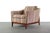 Beige Mid Century Modern Danish Lounge Chair on Walnut Base with Back Detail For Sale - Image 8 of 8