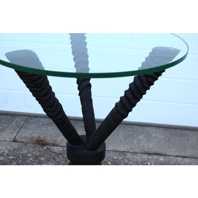 Modern Oryx Gazella Horn Tripod Side Tables by Source for West Elm-a Pair For Sale - Image 3 of 9