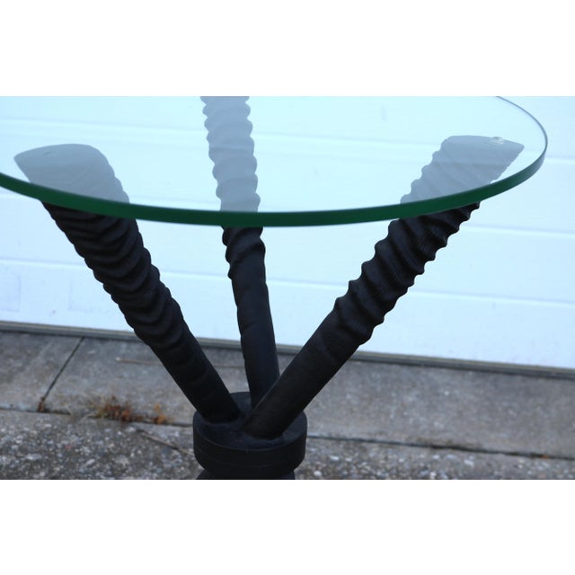 Modern Oryx Gazella Horn Tripod Side Tables by West Elm - A Pair For Sale - Image 3 of 9