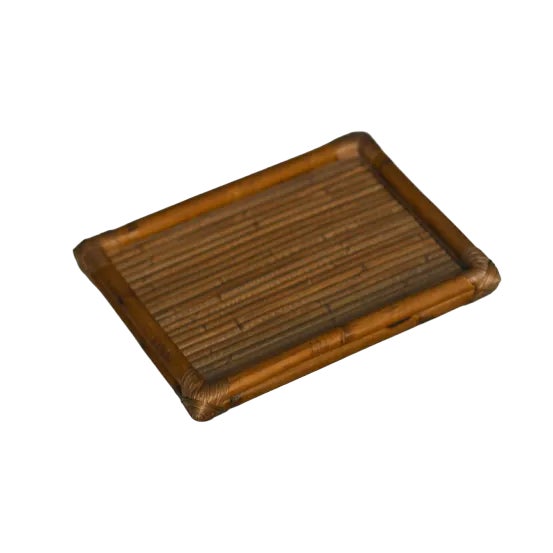 Bamboo Tray with Methacrylate Top For Sale