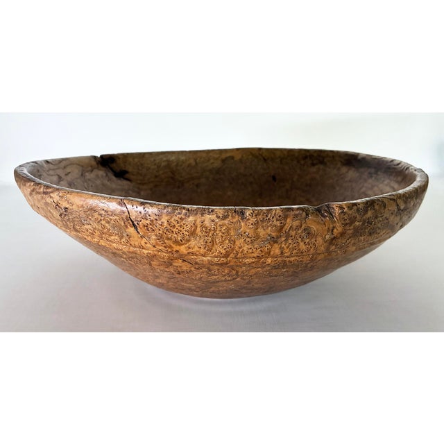 Wood Monumental 18th Century American Burlwood Bowl, Virtually Untouched Historical Significance For Sale - Image 7 of 12