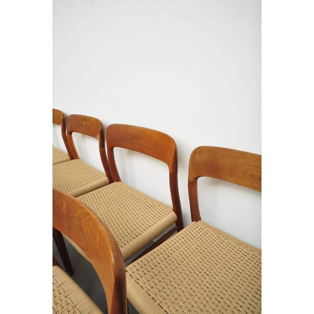 Vintage Dining Chairs in Teak by Niels Otto Møller for J. L. Møller Möbelfabrik, 1950s, Set of 4 For Sale - Image 12 of 14