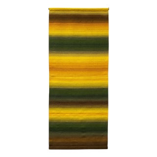 Mid-Century Modern Wool Wall Hanging Tapestry with Rentukka Colors Design by Ulpu Räty, Tampere, Finland, 1960s For Sale