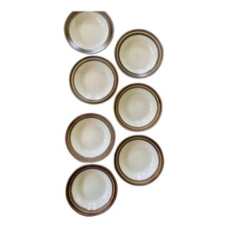 1970s Finnish Stoneware Bowls by Arabia in Karelia - Set of Seven (7) For Sale