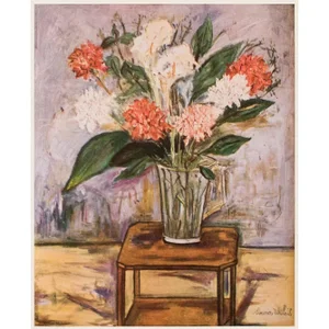 1950s Maurice Utrillo "Flower Still Life", First Edition Period Lithograph