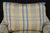 Late 20th Century Vintage Swaim Yellow & Blue Plaid Down Filled Library Club Skirted Arm Chair For Sale - Image 5 of 18