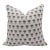Fabdivine Indian Block Print Cushion Cover 16x16 Inch Off-White Linen-Kohinoor For Sale