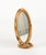 Mid-Century Modern Mid-Century Oval Table Vanity Mirror in Bamboo and Rattan, Italy, 1970s For Sale - Image 3 of 13