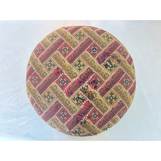 Mid 20th Century Needlepoint Footstool For Sale In Chicago - Image 6 of 7