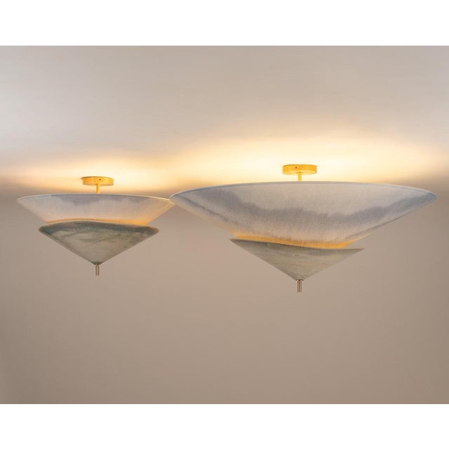 Stratus suspension lamp 60 by elsa foulon unique piece. Dimensions: d 60 x h 29 cm materials: ceramic, fabric, metal. All...