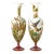 Exquisite Pair of 19th Century French Hand-Painted Opaline Glass Decorative Vase For Sale