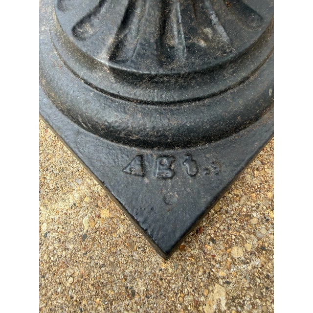 Pair of 19th C.E. Walbridge Cast Iron Garden Planters Urns With Scrolled Arms For Sale - Image 12 of 12