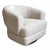 Beige U Back Club Upholstered Swivel Chair For Sale - Image 8 of 11