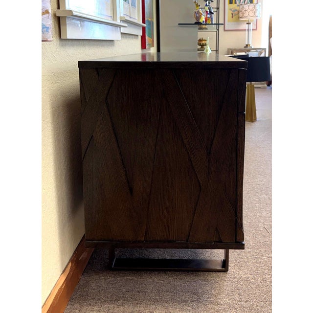 Wood Organic Modern Sligh Cross Effect Ellison Media Cabinet For Sale - Image 7 of 16