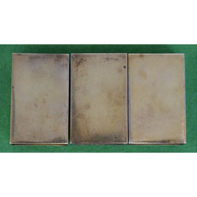 Early 20th Century Set of 3 Sterling Matchbook Holders With Enamel Scottish Terriers Provenance: The Susie Hilfiger Collection For Sale - Image 5 of 6