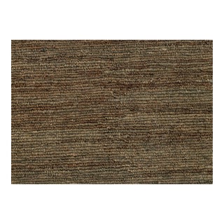 High Quality Hand Knotted Dark Green Jute Loop Pattern Solid Rug 5x7Ft. For Sale